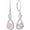 Pink, variant on VESITIM Infinity Dangle Leverback Earrings 925 Sterling Silver Heart Earrings Created Green Opal Jewelry for Women