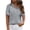 Gray, variant on Staron Summer Casual Tops for Women Button-Down Shirt Short Sleeve Turndown Collar Double Pocket Loose Blouse, Blue XXL