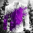 thumbnail image 3 of ZQUUVOU Men's Printed Casual Shirts Long Sleeve Button Down Collar Patterned Business Dress Tops for Office Purple, 3 of 3