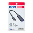 onn. USB-C to USB Female Adapter, 4", 1 Piece per Pack, Black