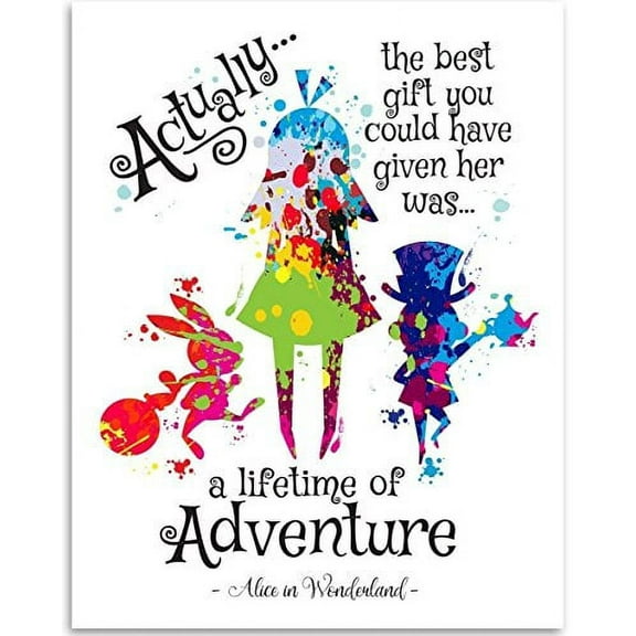 A Lifetime Of Adventures - Alice In Wonderland - 11x14 Unframed Art Print - Makes a Great Gift for Alice in Wonderland Fans!