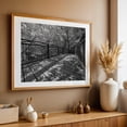 thumbnail image 5 of Bridge Over Minnehaha Creek at 14th Ave. - Photography Black and White Bridge Forest Nature Woodland Scenic Landscape Unframed Wall Art Print 20 x 30 inches, 5 of 7
