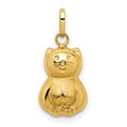 thumbnail image 6 of 14K Yellow Gold Satin & Polished 3D Cat Charm Pendant, 6 of 7