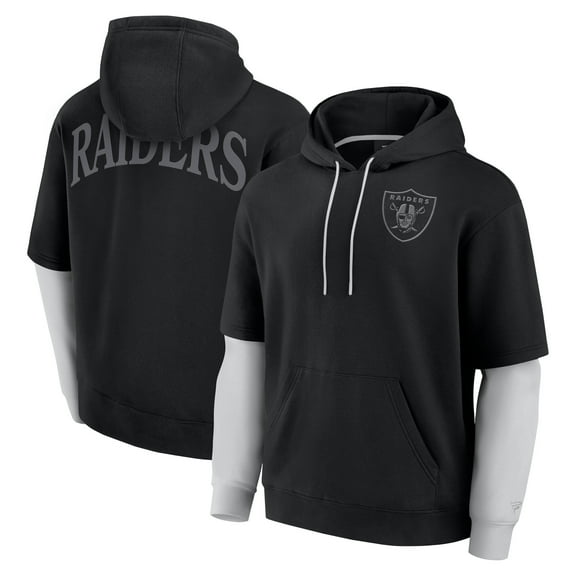 Unisex Fanatics  Black Las Vegas Raiders Sleek Elements Pullover Hoodie