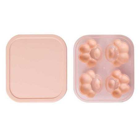 

YUEHAO Ice Cube Mold Cat Paw Shape Ice Cream Mould Silicone Ice Cream Mold Reusable Tray Mold ice grid silicone Orange