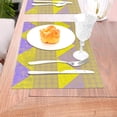 thumbnail image 5 of YFYANG Washable Heat-Resistant Placemats, 70% PVC/30% Polyester, Geometric Diamond Pattern Kitchen Table Mat, 12" x 18" 6 Piece, 5 of 6
