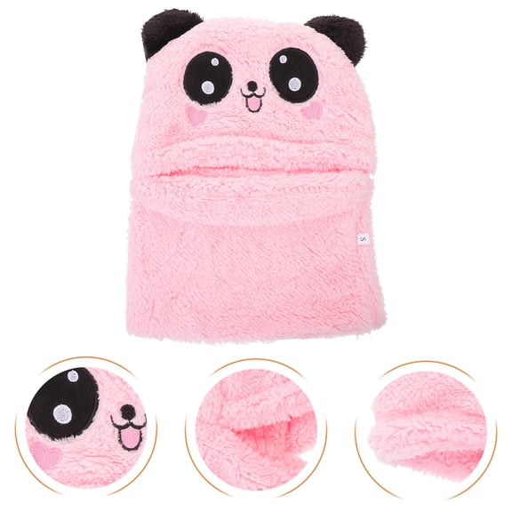 UPOUART Pink Hooded Scarf Featuring Adorable Animal Pattern for Decor Soft and Warm Material