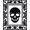 Black And White, Pattern 15, variant on ODIKA Skull Pixelated Beast Cranium Geometric Block Framework Edgy for Home Office, Gaming Room, Under Desk, Non-Slip Chair-Friendly