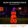 thumbnail image 3 of Blow-Up Pumpkin Stack Yard Inflatable, Orange and Purple, 3.5', Halloween by Way To Celebrate, 3 of 6