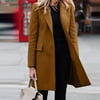 Women Business Attire Solid Color Long Sleeve Single Breasted Slimming Cardigan Suit Coat Top（Women's Coats & Jackets Shop All）