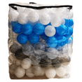 thumbnail image 1 of Bolsa con 100 pelotas de colores mixtos de niño | Pelotas aptas para bebés | Pelotas Libres de Plomo ALABIO TOYS bolsa de pelotas para niño/ azul, gris, blanco y transparente/ estimulacion temprana, 1 of 5