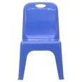 thumbnail image 2 of Bowery Hill Chaise d'École Empilable en Plastique en Bleu, 2 of 3