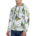 thumbnail image 3 of Wukai Mallard Ducks Wild Birds Print Men Hoodies Fleece Sweatshirts Long Sleeve Sweaters Pullover Fall Outfits Winter Clothes-4X-Large, 3 of 7