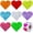 As shown, variant on 500pcs Labels Love Rainbow Sticker Heart Shape Scrapbooking Gift Packaging Party Wedding Valentine's Day Stationery Sticker
