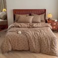 thumbnail image 3 of Brown Bow Duvet Cover Bows Bowknot Print Kawaii Bedding Set Kids Girls Cute Black Bow Tie Microfiber Comforter Cover with Zipper Closure Queen Size, 3 of 5
