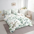 thumbnail image 3 of Erosebridal Kawaii Animal Twin Comforter Set 7 Pieces Cute Shark Bedding Comforter Sets, Cartoon Wildlife Bed in a Bag Green Leaf Bedding Set, Spring Garden Bed Sheets Set Bedroom Decor, 3 of 6