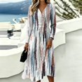 thumbnail image 5 of Women's Summer Floral Maxi Dress Spring Fall Plus Size V Neck Flowy a Line Dress Casual Vacation Dress Trendy Lightweight Breathable Dress, 5 of 5