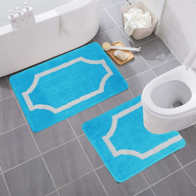 2 Piece Bathroom Rug Set Bath Rug Contour Mat