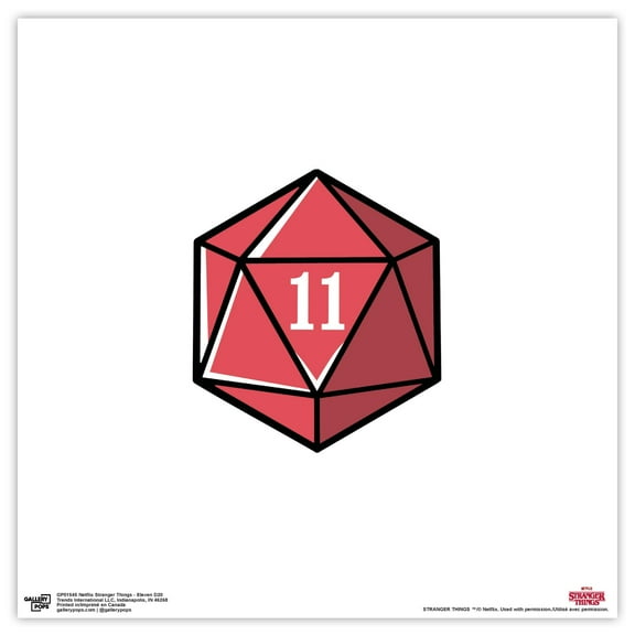 Gallery Pops Netflix Stranger Things - Eleven D20 Wall Art, Unframed Version, 12" x 12"