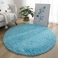 thumbnail image 4 of Hariumiu Super Soft Luxury Round Fluffy Area Rug Anti-Slip Bottom Comfortable Plush 120cm Solid Color Bedroom Nursery Area Carpet, 4 of 8
