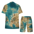 thumbnail image 5 of UVEASISHA Mens Tracksuit Short Set,Sweatsuit Sets for Men World Map Print 2 Piece Outfits Casual Summer Running Sport Outfit Set with Pockets, 5 of 5