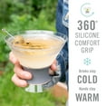 thumbnail image 4 of Host Freeze Plastic Martini Glasses, Cooling Cups, 9 oz Set of 2, Grey, 4 of 11