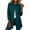 Green notched lapel mid length coat women a1, variant on Women's Winter Single Breasted Outerwear Long Sleeve Peter Pan Collar Outwear Solid Color Trench Coat Trendy Casual Outfit, Navy XS