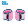 thumbnail image 3 of Uxcell Ankle Weights Leg Weight Straps Adjustable 3lbs Ankle Weight Sets Pink, 3 of 7