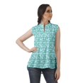 thumbnail image 2 of Moomaya Printed Mandarin Collar Tunic Sleeveless Casual Tank Top Summer Wear, 2 of 6