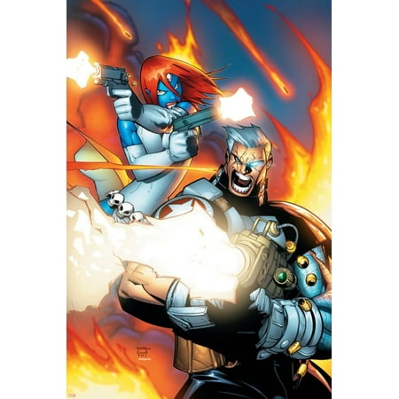 Mystique Jewel - X-Men No.196 Cover: Mystique and Cable Poster Wall Art By Humberto Ramos