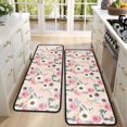 thumbnail image 4 of Kitchen Rugs Sets Of 2,Pioneer Flower Floral Print Pattern Anti Fatigue Kitchen Mat Rugs Non Slip Washable,Decorative Kitchen Floor Mats for Kitchen,Sink,Laundry,17"x47"+17"x47", 4 of 5
