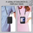 thumbnail image 6 of Dteck for Samsung Galaxy Z Flip 6 Wallet Case, Crossbody Zipper Purse with Credit Card Slot Holder PU Leather Adjustable Lanyard Detachable Strap Wrist for Women Men,Black, 6 of 8