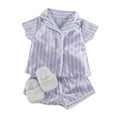 thumbnail image 4 of My Life As – Ensemble Pyjama pour Poupée de 18 pouces, 3 Pièces, Motif rayures violettes et blanches, 4 of 8