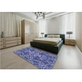thumbnail image 4 of Ahgly Company Indoor Square Patterned Purple Mimosa Purple Area Rugs, 4' Square, 4 of 6