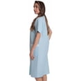 thumbnail image 2 of Dreamcrest Short Sleeve Button Front Duster 8518-ROY-XL (Royal Plaid, Medium), 2 of 3