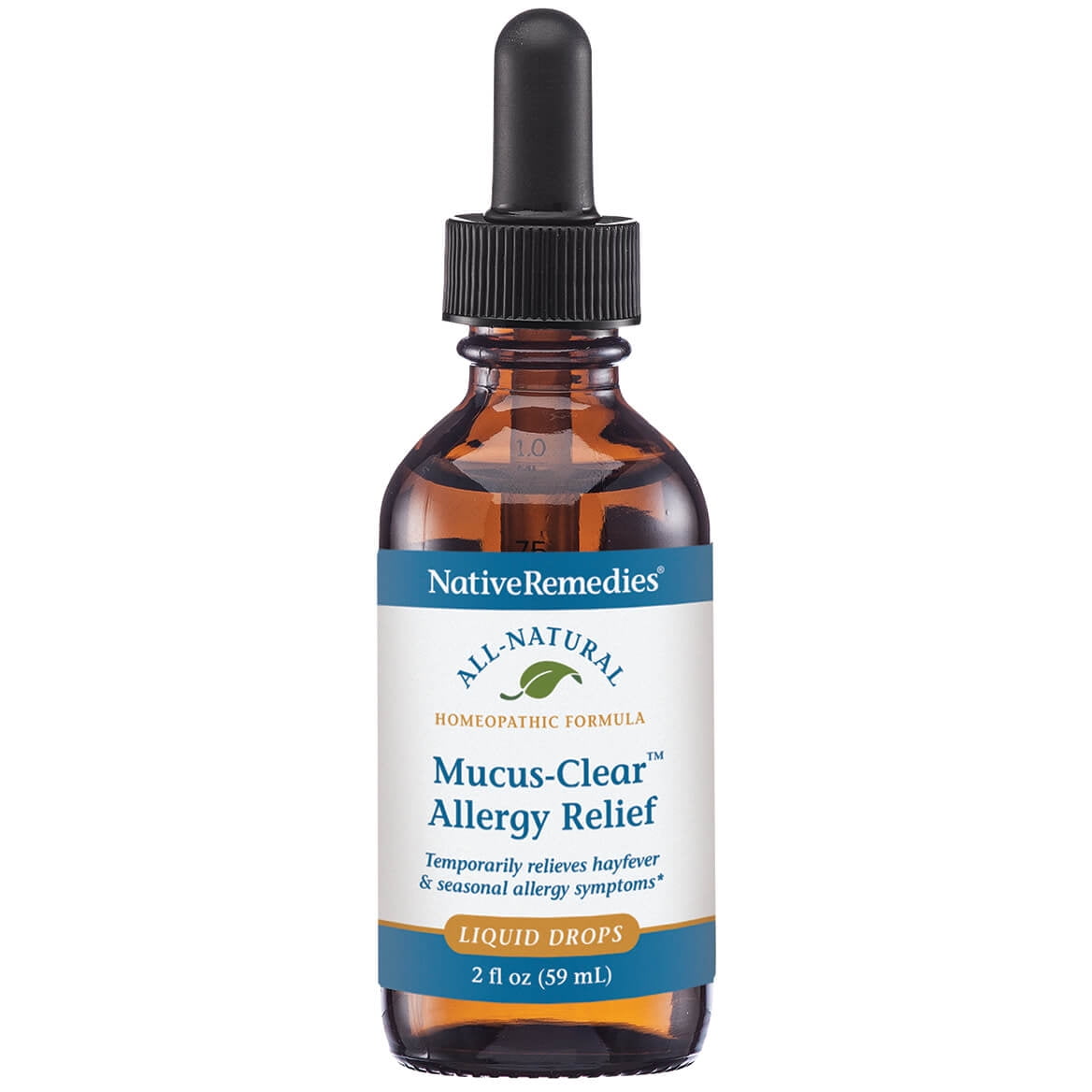 Native Remedies Mucus-Clear Allergy Relief - Seasonal Allergies - Natural Antihistamine Liquid Allergy Support for Pollen, Dust, & More, Respiratory &
