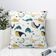 thumbnail image 4 of Pofeuu Cute Whale Print Double-sided plush pillowcase Square Throw Pillow Covers Pillows Cover for Living Room Bedroom Sofa Couch Cushion Cover（No pillow core）-18"x18", 4 of 7