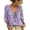 Purple, variant on Bosfbaoi Blouses for Women V Neck Tie Front Polka Dot 3/4 Puff Sleeve Loose Casual Shirts