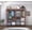 咖啡色, variant on Black， Portable Closet Organizer and Storage with 3 Hanging Rods for Hanging Clothes, 6 Wardrobe Closet Storage Shelves for Bedroom, Easy to Assemble.
