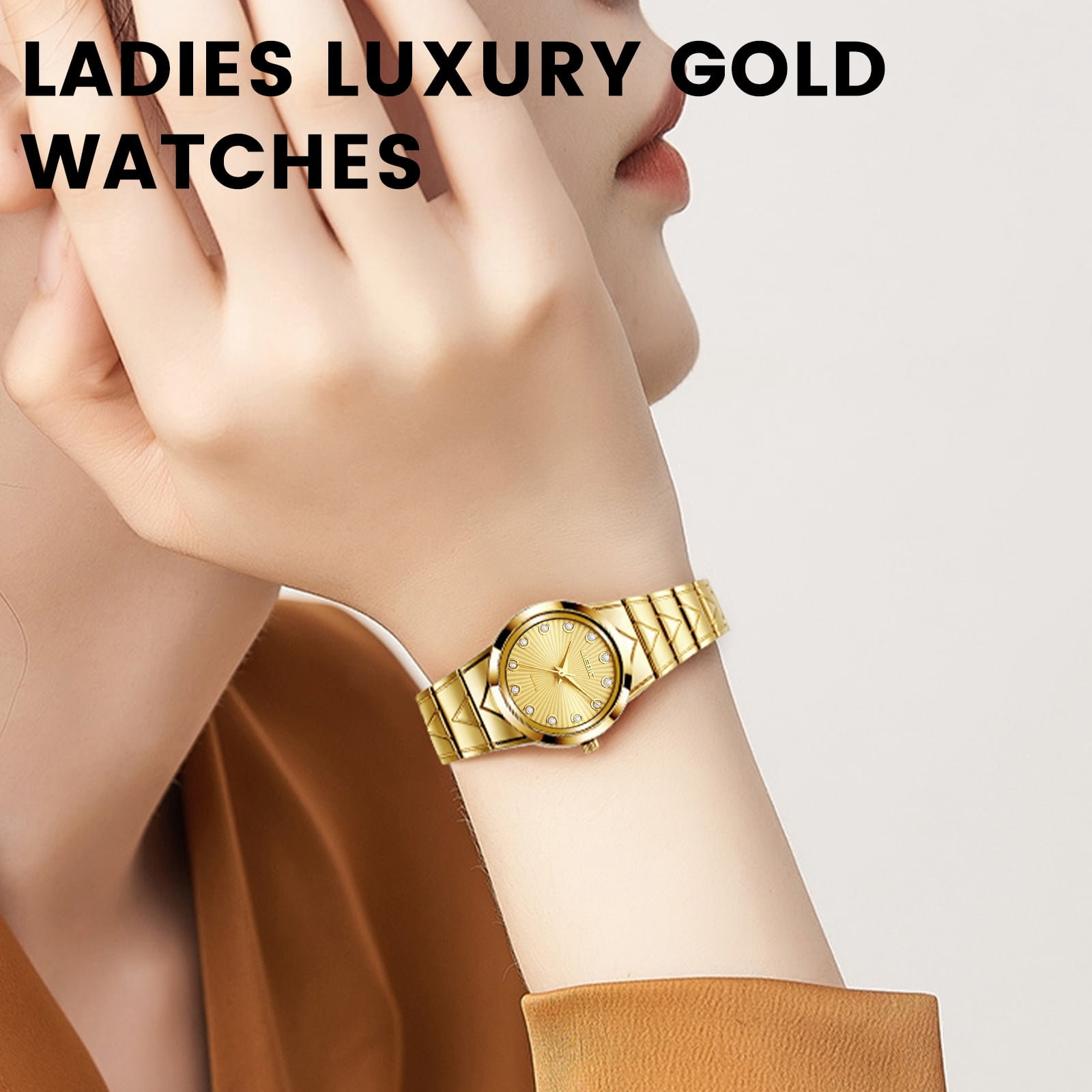 LIEBIG Small Gold Watches for Women Easy Read Ladies Quartz Wrist Watch 3ATM Waterproof Fashion Luxury Female Womens Watch