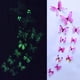 thumbnail image 1 of 12pcs Luminous Wall Stickers, Decoración magnética para el hogar, Mariposas rosas fluorescentes 3D Stickers para la habitación, 1 of 1