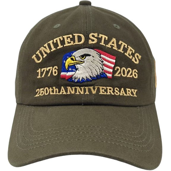 United States 250th Anniversary Hat 1776-2026 Adjustable Embroidered Patriotic Trucker Baseball Cap
