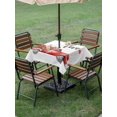 thumbnail image 3 of Outdoor Tablecloth with Umbrella Hole and Zipper, Valentines Day Square Table Cloth 54x54 Inch Waterproof Tablecloth, Romantic Red Truck Rose Flowers Modern Picnic Table Cover for Patio Camping, 3 of 7