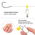 thumbnail image 5 of Uxcell Fishing Line Sinker Slider, with Duo Lock Snap Sinker Slider Weight Connector 6#, Yellow 60Pcs, 5 of 6