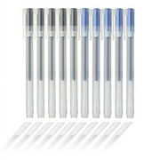 Muji Gel Ink Ballpoint .. Pens 0.5mm 2-color set .. Black-5 Pcs Blue-5Pcs
