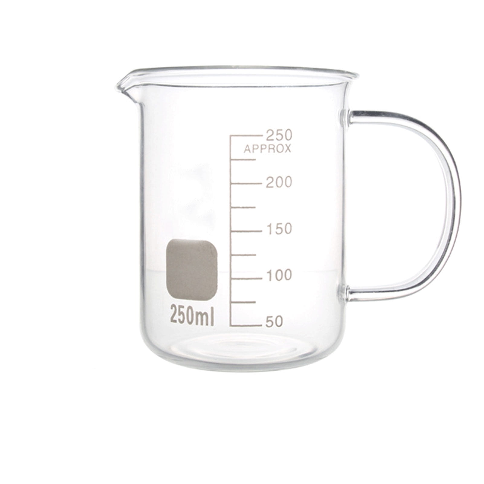 High Borosilicate Glass Measuring Cup Food Grade Beaker for Baking 250ml, Size: 22x18cm