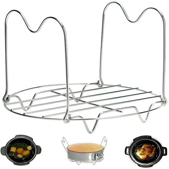 ACDANC Compatible with 6 Qt 8 Quart Pressure Cooker Trivet Wire Steam Rack with Handles–Great for Lifting Meats&Veggies