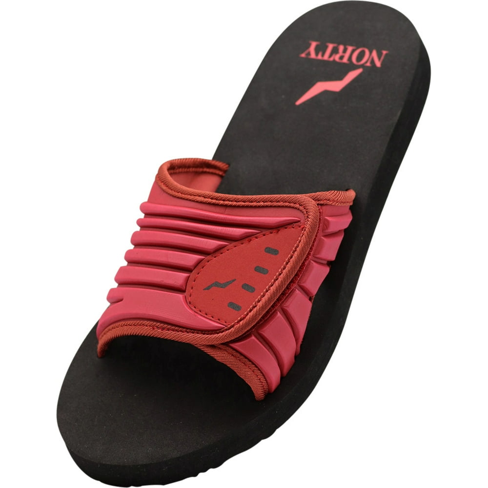 NORTY NORTY Men's Casual Comfort Slides Adjustable Strap EVA Flat