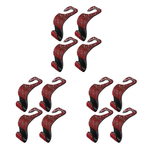 Scienceny Paquete de 4 ganchos de plástico para reposacabezas de vehículos 2 en 1, juguete giratorio de 360 grados, bolsa de compras, billetera, Type1 NO1 Scienceny CBP254237