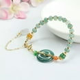 thumbnail image 4 of HOOUN Burmese Jade Donut Bracelets Jadeite 925 Silver Jewelry Gemstone Natural Green, 4 of 4
